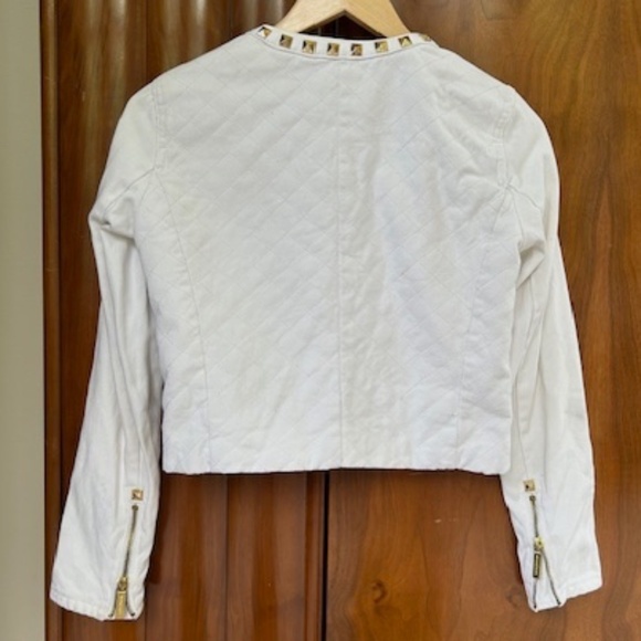 Michael Koss White Denim Jacket, Sz XS - Picture 8 of 9